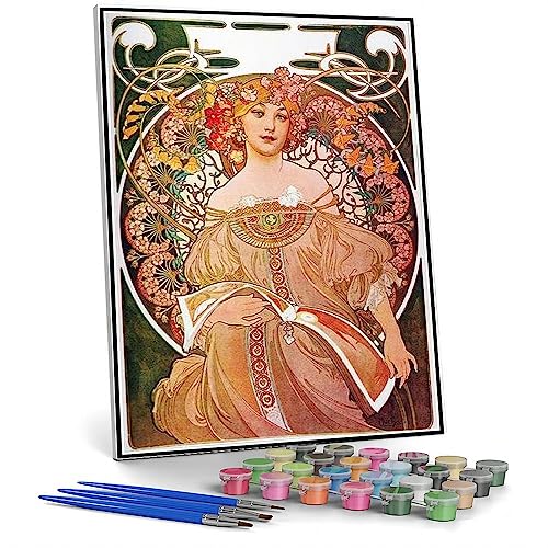 Malen nach Zahlen für Erwachsene Daydream Alphonse Mucha Malen von Alphonse Mucha DIY Malen nach Zahlen Kits auf Leinwand von hhydzq