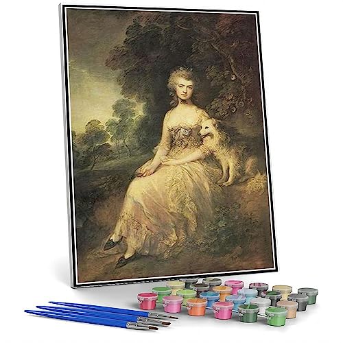 Malen nach Zahlen für Erwachsene Frau Mary Robinson Perdita Gemälde von Thomas Gainsborough DIY Ölgemälde Malen nach Zahlen Kits von hhydzq