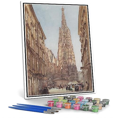 Malen nach Zahlen für Erwachsene Kits Der Stephansdom in Wien Malen nach Zahlen von Rudolf von Alt Malen nach Zahlen Kit für Kinder und Erwachsene von hhydzq