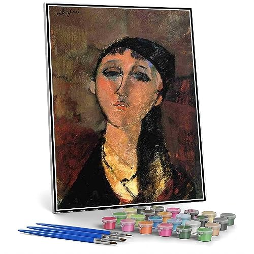 Malen nach Zahlen für Erwachsene Kits Porträt eines jungen Mädchens Louise Gemälde von Amedeo Modigliani DIY Malen nach Zahlen Kits auf Leinwand von hhydzq