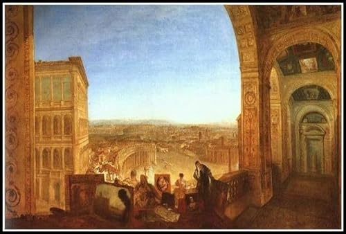 Malen nach Zahlen für Erwachsene Kits Rom aus dem Vatikan Gemälde von Joseph Mallord William Turner Malen nach Zahlen Kit auf Leinwand für Anfänger von hhydzq