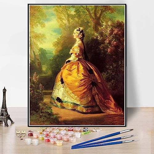 Malen nach Zahlen für Erwachsene Kits The Empress Eugenie Malen von Franz Xaver Winterhalter Malen nach Zahlen Kit für Kinder und Erwachsene von hhydzq