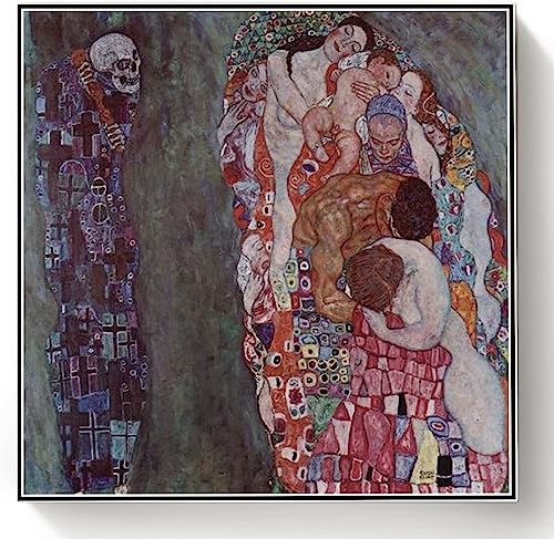 Ölgemälde-Set zum Selbermachen, Tod und Leben, Malen nach Zahlen von Gustav Klimt für Kinder und Erwachsene von hhydzq