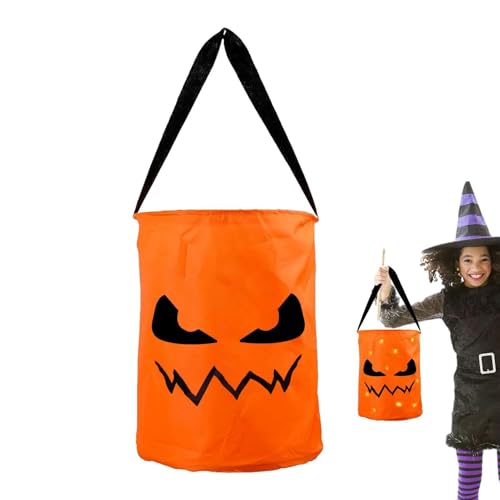 higyee Süßes oder Saures-Tüten leuchten,Halloween-Süßigkeitstüten leuchten - tragbare Goodie Bags Süßes oder Saures Partytüten | LED--Leuchttüten, Süßigkeiten-Eimer, Kinder-Halloween-Zubehör, von higyee