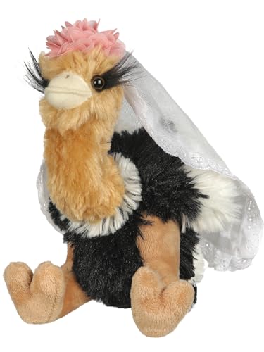 hM - Brautstrauß Johanna 28cm Vogel Strauß Stofftier Partygag als Wurfstrauss für die Hochzeit oder als Braut und Jungesellinnen Geschenk - JGA oder Hochzeitsgeschenk von hochzeitsMONSTER