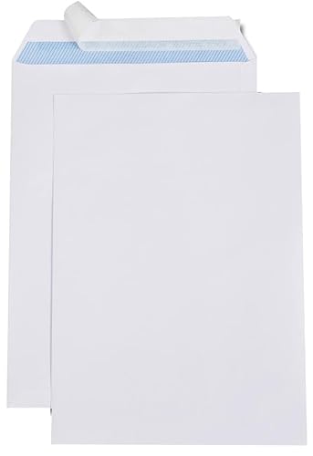 100x weiß Briefumschläge C5, 229x162 mm, 80g/m2, für DIN A5 Dokumente, Versandtaschen ohne Fenster von hoffnungsart