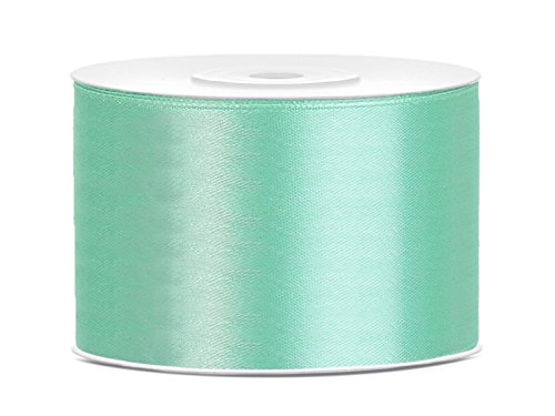 Satinband 25m x 6/12/25/38/50/100mm Geschenkband Schleifen (mint, 38mm) von homestyle4you