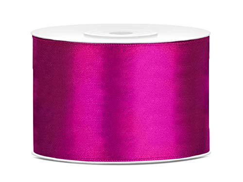 Satinband 25m x 6/12/25/38/50/100mm Geschenkband Schleifen (pink, 50mm) von homestyle4you