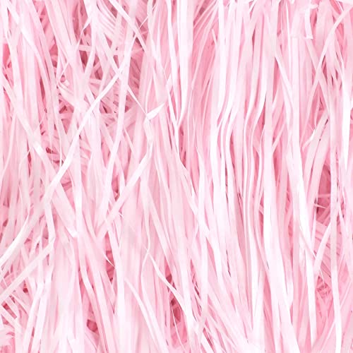 100g Shred Papier Bunt, Raffia Hamper Shreds, Geschenkfüllung Papierschnitzel, Geschreddertes Seidenpapier Füllmaterial für DIY Party Geschenkdekoration und Korbfüllung (Hell-Pink) von hongmo