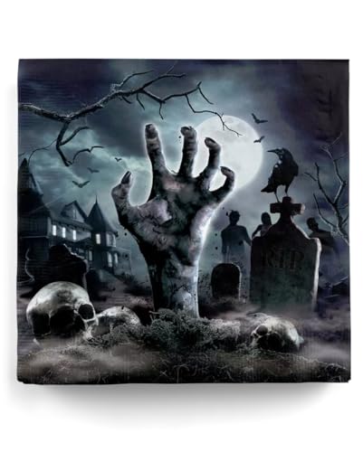 horror-shop Zombie Friedhof Papier Servietten für Halloween 12 St. von horror-shop