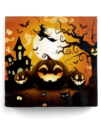 horror-shop Happy Halloween Papier Servietten als Tischdeko 12 St. von Horror-Shop