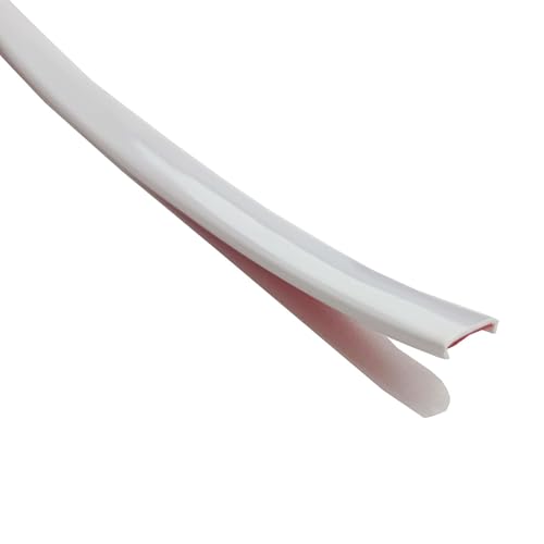 5m Kantenumleimer Selbstklebend Kantenschutz Umleimer Furnierklebeband Kein Aufbügeln, U-Form TPE Möbelkantenband, selbstsichernde Furnier-Randschiene(Bright white,10.5mm) von hothuimin