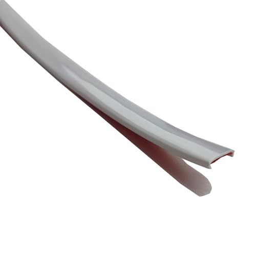 5m Kantenumleimer Selbstklebend Kantenschutz Umleimer Furnierklebeband Kein Aufbügeln, U-Form TPE Möbelkantenband, selbstsichernde Furnier-Randschiene(Bright white,10mm) von hothuimin