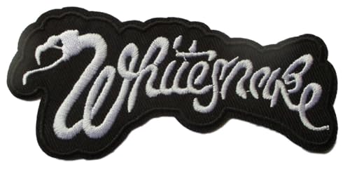 Hotrodspirit – Aufnäher der Gruppe Whitesnake Schwarz und Weiß 11,5 x 5 cm Hard Rock Roll Aufnäher zum Aufbügeln, Aufbügler von hotrodspirit