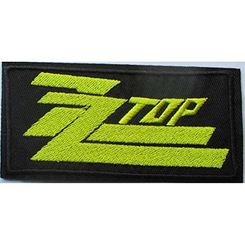 hotrodspirit - Aufnäher zum Aufbügeln, zztop ZZ Top, Schwarz und Gelb, 10,5 x 5 cm, Logo Gruppe Rockabilly von hotrodspirit