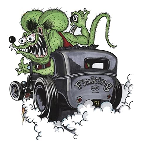 hotrodspirit - Aufkleber Hot Rod von hinten gesteuert von The Rat Fink von hotrodspirit