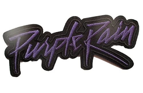 hotrodspirit - Aufnäher zum Aufbügeln, Motiv: Purple Rain Prince Lied, 12 x 5 cm von hotrodspirit