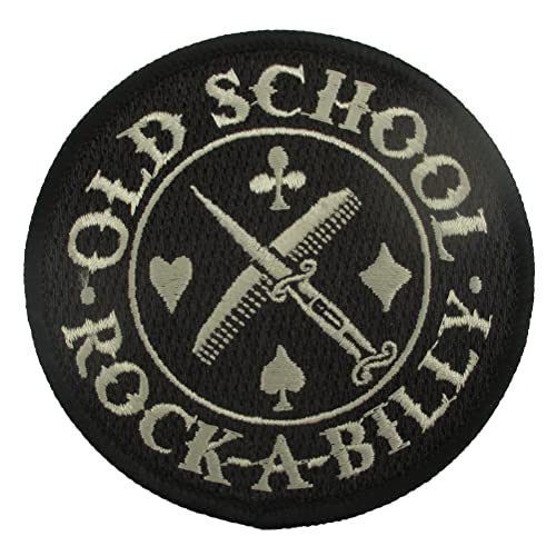 hotrodspirit - Old School Rockabilly 8 cm rumble59 Barber Style Patch Aufnäher Aufbügler von hotrodspirit