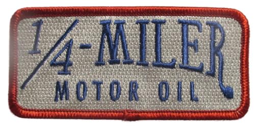 hotrodspirit - Patch 1/4 Miler Motor Oil Drag Dragster Rockabilly Rock Roll Aufnäher von hotrodspirit