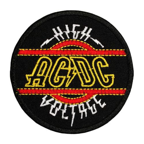 hotrodspirit - Patch ACDC High Voltage rund 7 cm Patch zum Aufbügeln Hardrock von hotrodspirit