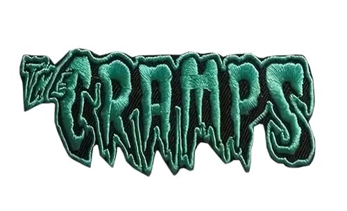 hotrodspirit - Patch Gruppe The Cramps Logo Grün, 10 x 3,5 cm, zum Aufbügeln von hotrodspirit