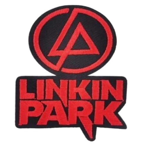 hotrodspirit - Patch Linkin Park rot und schwarz, 8 x 5,5 cm, zum Aufbügeln, Rock Musik von hotrodspirit