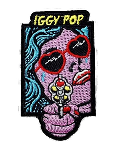 hotrodspirit - Patch Pferd Iggy Pop Pistole 7,5 x 4 cm Aufnäher zum Aufbügeln, Rock Rolle von hotrodspirit