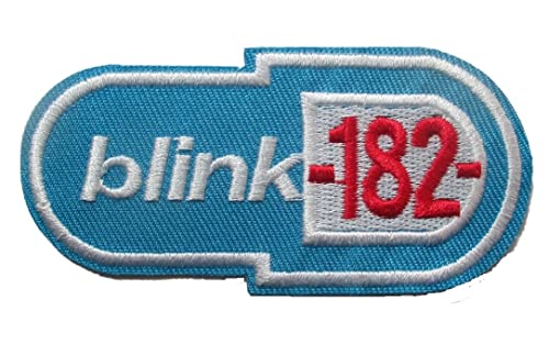 hotrodspirit - Patch Rock Blink 182 Logo Himmelblau 8,5 x 4 cm Aufnäher zum Aufbügeln von hotrodspirit