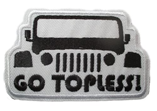 hotrodspirit - Patch go Topless Auto Cabrio 7 cm Aufnäher zum Aufbügeln, Garage von hotrodspirit