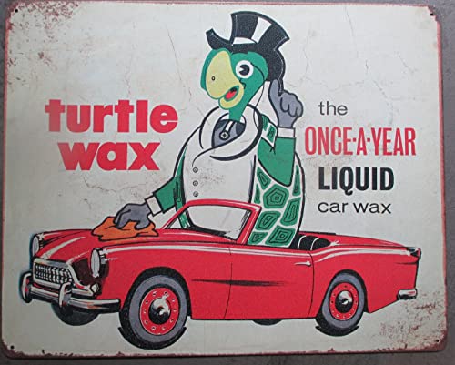 hotrodspirit - Turtle Wax Once a Year 40 x 30 cm Metallblech Garage von hotrodspirit