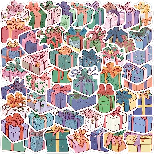 100Pcs Cartoon Überraschung Geschenkbox Aufkleber Vinyl Wasserdichte Aufkleber Grußkarten Blumensträuße Selbstklebende Etiketten für Geschenkverpackungen von hpwzlmf