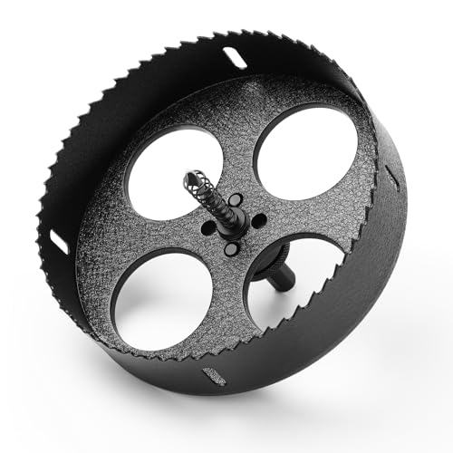 HSAWBIT HSS Bimetall-Lochsäge, 155 mm, M42 Schnellschnitt-Lochschneider, 45 mm Schnitttiefe mit SDS-Plus-Schaft, für Edelstahl, Baublech, Holz, Kunststoff, verschiedene Materialien HSAWBIT HSS Bimetall-Lochsäge, 155 mm, M42 Schnellschnitt-Lochschneider, 45 mm Schnitttiefe mit SDS-Plus-Schaft, für Edelstahl, Baublech, Holz, Kunststoff, verschiedene Materialien von hsawbit