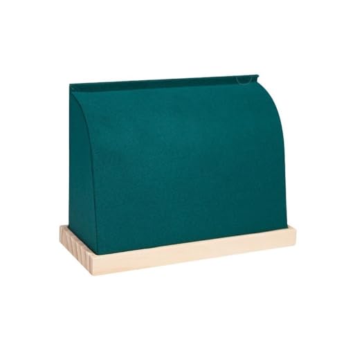 huanglyc-232 Schmuck-Organizer-Ständer, Halskette Display Rack Armband Anhänger Display Rack Schmuck Schmuck Lagerung Display Holz Basis Schmuckhalter(Green) von huanglyc-232