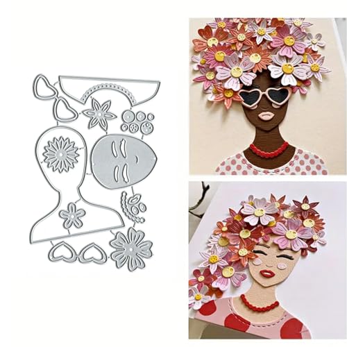 Metall-Stanzformen für Brillen, Motiv: Frohe Weihnachten, Blumenrahmen, Stanzschablonen, DIY, Scrapbooking, dekoratives Prägepapier, Party, Hochzeit, Kartenherstellung von hubangzhu