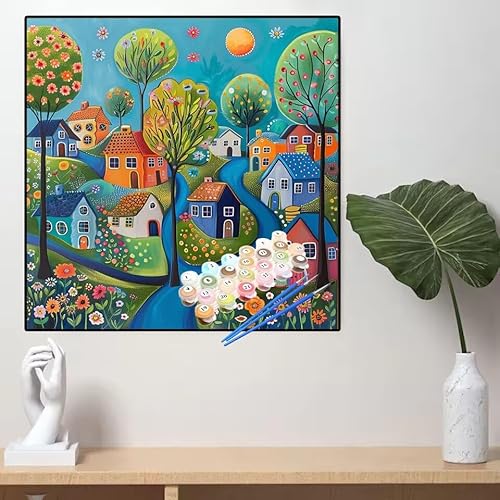 Malen Nach Zahlen Abstrakt Malen Nach Zahlen Erwachsene Landschaft Painting by Numbers Adult,DIY Handgemalt Ölgemälde set Mit Pinsel/Acrylpigment,Farbe Leinwand Bastelset,Dekor Geschenke 60x60cm YL61 Malen Nach Zahlen Abstrakt Malen Nach Zahlen Erwachsene Landschaft Painting by Numbers Adult,DIY Handgemalt Ölgemälde set Mit Pinsel/Acrylpigment,Farbe Leinwand Bastelset,Dekor Geschenke 60x60cm YL61 von huuyaofaa