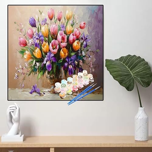 Malen Nach Zahlen Blume Malen Nach Zahlen Erwachsene Vase Painting by Numbers Adult,DIY Handgemalt Ölgemälde set Mit Pinsel/Acrylpigment,Farbe Leinwand Bastelset für Home Dekor Geschenke 45x45cm YL346 Malen Nach Zahlen Blume Malen Nach Zahlen Erwachsene Vase Painting by Numbers Adult,DIY Handgemalt Ölgemälde set Mit Pinsel/Acrylpigment,Farbe Leinwand Bastelset für Home Dekor Geschenke 45x45cm YL346 von huuyaofaa