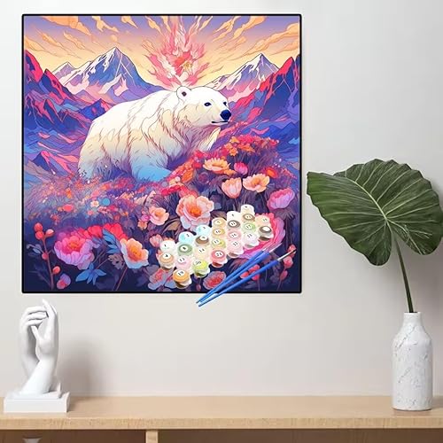 Malen Nach Zahlen Eisbär Malen Nach Zahlen Erwachsene Blume Painting by Numbers Adult,DIY Handgemalt Ölgemälde set Mit Pinsel/Acrylpigment,Farbe Leinwand Bastelset,Home Dekor Geschenke 40x40cm YL22 Malen Nach Zahlen Eisbär Malen Nach Zahlen Erwachsene Blume Painting by Numbers Adult,DIY Handgemalt Ölgemälde set Mit Pinsel/Acrylpigment,Farbe Leinwand Bastelset,Home Dekor Geschenke 40x40cm YL22 von huuyaofaa