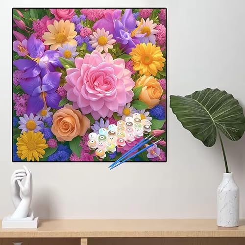 Malen Nach Zahlen Farbe Malen Nach Zahlen Erwachsene Blume Painting by Numbers Adult,DIY Handgemalt Ölgemälde set Mit Pinsel/Acrylpigment,Farbe Leinwand Bastelset für Home Dekor Geschenke 40x40cm YL35 Malen Nach Zahlen Farbe Malen Nach Zahlen Erwachsene Blume Painting by Numbers Adult,DIY Handgemalt Ölgemälde set Mit Pinsel/Acrylpigment,Farbe Leinwand Bastelset für Home Dekor Geschenke 40x40cm YL35 von huuyaofaa