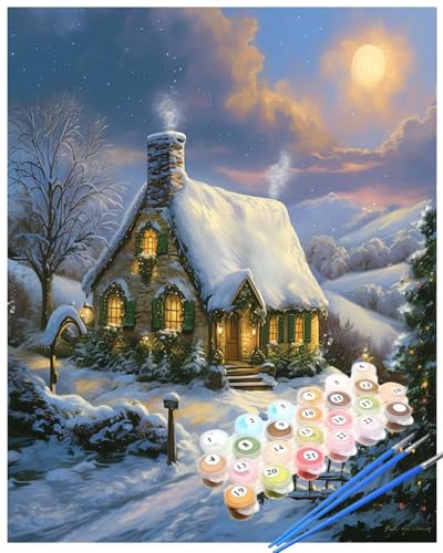 Malen Nach Zahlen Kabine Malen Nach Zahlen Erwachsene Winter Painting by Numbers Adult,DIY Handgemalt Ölgemälde set Mit Pinsel/Acrylpigment,Farbe Leinwand Bastelset,Home Dekor Geschenke 40x60cm HYF911 Malen Nach Zahlen Kabine Malen Nach Zahlen Erwachsene Winter Painting by Numbers Adult,DIY Handgemalt Ölgemälde set Mit Pinsel/Acrylpigment,Farbe Leinwand Bastelset,Home Dekor Geschenke 40x60cm HYF911 von huuyaofaa