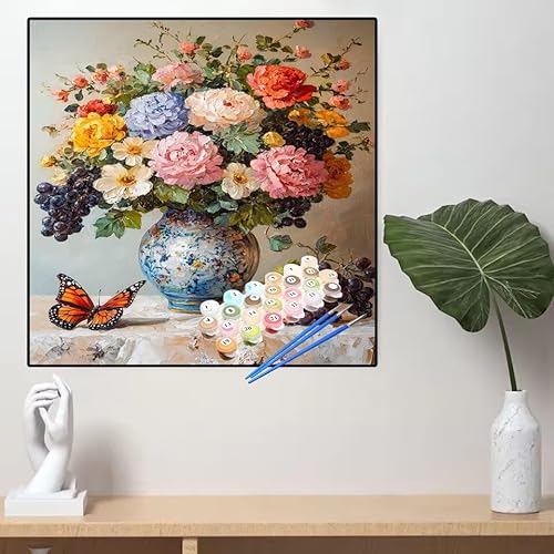 Malen Nach Zahlen Schmetterling Malen Nach Zahlen Erwachsene Blume Painting by Numbers Adult,DIY Handgemalt Ölgemälde set Mit Pinsel/Acrylpigment,Farbe Leinwand Bastelset,Geschenke 100x100cm YL294 Malen Nach Zahlen Schmetterling Malen Nach Zahlen Erwachsene Blume Painting by Numbers Adult,DIY Handgemalt Ölgemälde set Mit Pinsel/Acrylpigment,Farbe Leinwand Bastelset,Geschenke 100x100cm YL294 von huuyaofaa