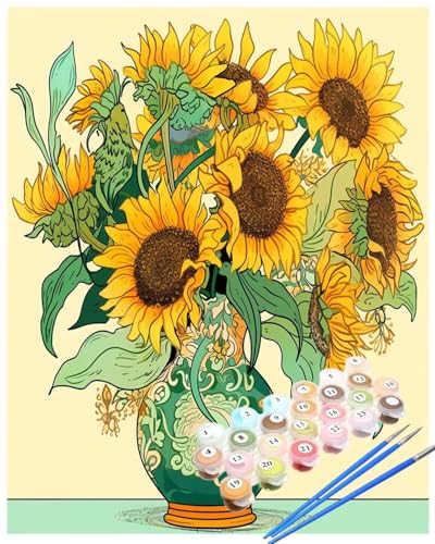 Malen Nach Zahlen Sonnenblume Malen Nach Zahlen Erwachsene Kunst Painting by Numbers Adult,DIY Handgemalt Ölgemälde set Mit Pinsel/Acrylpigment,Farbe Leinwand Bastelset,Dekor Geschenke 50x60cm HYF904 Malen Nach Zahlen Sonnenblume Malen Nach Zahlen Erwachsene Kunst Painting by Numbers Adult,DIY Handgemalt Ölgemälde set Mit Pinsel/Acrylpigment,Farbe Leinwand Bastelset,Dekor Geschenke 50x60cm HYF904 von huuyaofaa