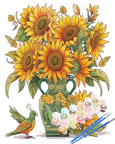 Malen Nach Zahlen Sonnenblume Malen Nach Zahlen Erwachsene Vogel Painting by Numbers Adult,DIY Handgemalt Ölgemälde set Mit Pinsel/Acrylpigment,Farbe Leinwand Bastelset,Dekor Geschenke 60x90cm HYF900 Malen Nach Zahlen Sonnenblume Malen Nach Zahlen Erwachsene Vogel Painting by Numbers Adult,DIY Handgemalt Ölgemälde set Mit Pinsel/Acrylpigment,Farbe Leinwand Bastelset,Dekor Geschenke 60x90cm HYF900 von huuyaofaa