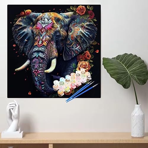 Malen Nach Zahlen Tier Malen Nach Zahlen Erwachsene Elefant Painting by Numbers Adult,DIY Handgemalt Ölgemälde set Mit Pinsel/Acrylpigment,Farbe Leinwand Bastelset,Home Dekor Geschenke 40x40cm YL118 Malen Nach Zahlen Tier Malen Nach Zahlen Erwachsene Elefant Painting by Numbers Adult,DIY Handgemalt Ölgemälde set Mit Pinsel/Acrylpigment,Farbe Leinwand Bastelset,Home Dekor Geschenke 40x40cm YL118 von huuyaofaa
