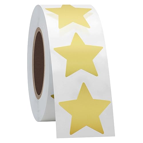 Hycodest 25mm Golden Star Metallic Aufkleber Selbstklebende Stern Belohnung Aufkleber für Schulkinder 500 Stück von hycodest