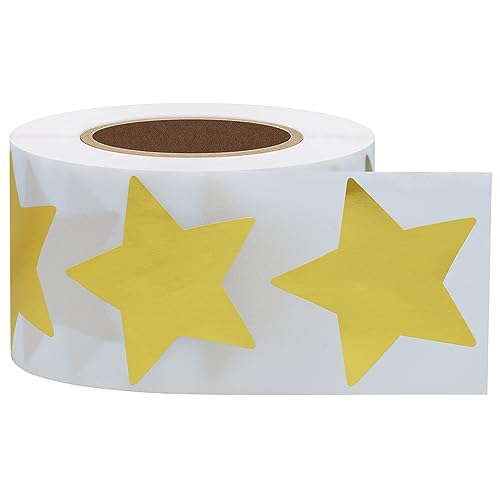 Hycodest 38mm Golden Star Metallic Aufkleber Selbstklebende Stern Belohnung Aufkleber für Schulkinder 500 Stück von hycodest