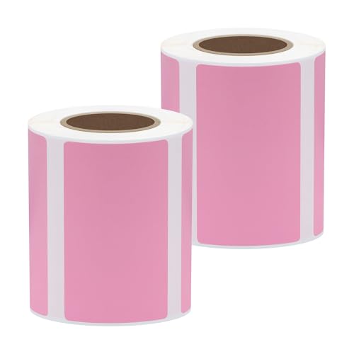 hycodest Thermoetiketten 5,0 cm x 3,0 cm (50 × 30 mm) Druckeraufkleber Papier mit Selbstklebend für Etiketten Drucker (50x30, Rosa) von hycodest