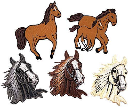 i-Patch - Patches - 0036 - Pferd - Pony - Einhorn - Fohlen - Pferdekopf - Pferde - Hufeisen - Reiten - Applikation - Aufbügler - Aufnäher - Sticker - zum aufbügeln - Flicken - Bügelbild - Badges von i-Patch