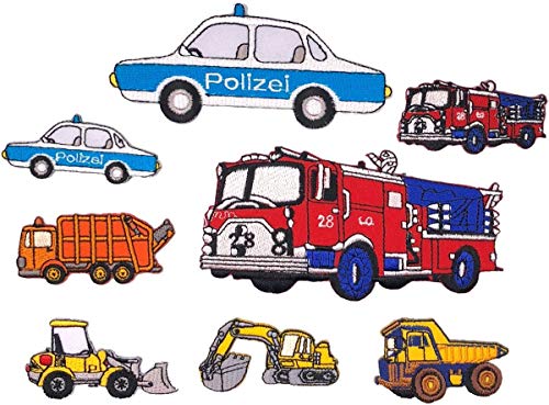 i - Patch - Patches - 0124 - Feuerwehr - Polizei - Müllwagen - Traktor - Krankenwagen - Auto - Aufbügler - Flicken - Aufnäher - Sticker - Badges - Bügelbild - Iron-on - Applikation - zum aufbügeln von i-Patch