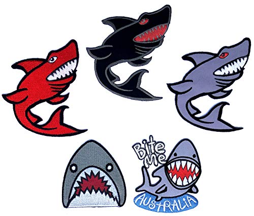 i-Patch - Patches - 0188 - Hai - Fisch - Wal - Delfin - Meer - Raubfisch - Meeres-Tiere - Aquarium - Zoo - Applikation - Aufbügler - Flicken - Aufnäher - Sticker - Badges - Bügelbild von i-Patch