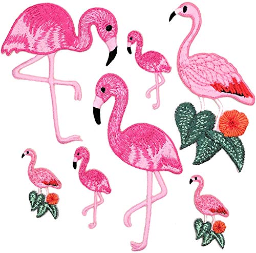 i-Patch - Patches - 0250 - Flamingo - Vogel - Marabu - Reiher - Stelzvogel - Tiere - Zoo - Applikation - Aufbügler - Flicken - Aufnäher - Sticker - Badges - Bügelbild - zum aufbügeln von i-Patch